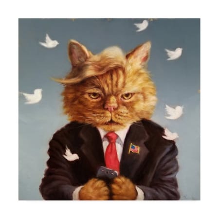 Lucia Heffernan 'Catty Remarks' Canvas Art,18x18